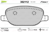 Valeo Remblokken LANCIA,ALFA ROMEO 302112 0077363818,77363579,77363580 Remblokkenset,Remblokkenset, schijfrem 77363818,77363819,77364273,0077363818