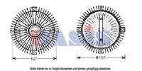 Koppeling, radiateurventilator AKS Dasis, u.a. für BMW, Opel