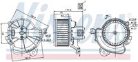 Interieurventilatie NISSENS, Diameter (mm)139mm, Spanning (Volt)12V, u.a. für Fiat, Opel, Citroën, Abarth, Peugeot