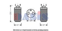 AKS Dasis Trockner 800344N Klimatrockner,Klimaanlage Trockner CHRYSLER,PT CRUISER PT_,PT CRUISER Cabriolet