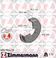 Bremstrommel Hinterachse Zimmermann 600.1964.20