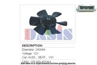 AKS DASIS Lüfter 048150N Elektrolüfter,Hochleistungslüfter VW,AUDI,SEAT,GOLF II 19E, 1G1,GOLF I Cabriolet 155,POLO 86C, 80,POLO Coupe 86C, 80
