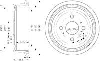 Bremstrommel Hinterachse ATE 24.0220-0001.2