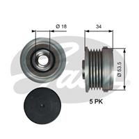 GATES Freilauf Lichtmaschine OAP7202 Generatorfreilauf,Freilaufriemenscheibe OPEL,CHEVROLET,VAUXHALL,CORSA D,ASTRA J Sports Tourer,INSIGNIA Caravan