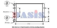 Radiateur AKS Dasis, u.a. für Audi, Skoda, VW, Seat