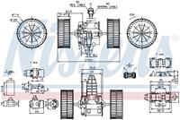 Interieurventilatie NISSENS, Diameter (mm)114mm, Spanning (Volt)12V, u.a. für BMW, Alpina