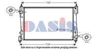 AKS Dasis Wasserkühler 082038N Kühler,Motorkühler OPEL,FIAT,ALFA ROMEO,CORSA D,CORSA D Van,GRANDE PUNTO 199,BRAVO II 198,PUNTO EVO 199
