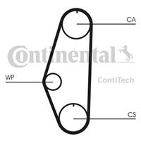 continentalctam Waterpomp + distributieriem set CONTINENTAL CTAM, u.a. für VW, Seat