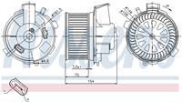 Interieurventilatie NISSENS, Diameter (mm)146mm, Spanning (Volt)12V, u.a. für Peugeot, Citroën