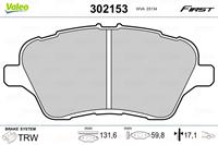 Valeo Bremsbeläge 302153 Bremsklötze,Scheibenbremsbelag FORD,FIESTA VI,FIESTA Stufenheck JA8 JR8,B-MAX JK,FIESTA VI Van,TOURNEO COURIER Kombi