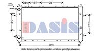 Kühler, Motorkühlung | AKS Dasis (240050N)