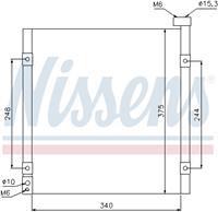 Condensor, airconditioning NISSENS, u.a. für Honda, Rover, MG