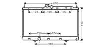 mitsubishi RADIATEUR LANCER6 20iniet voor 16V MT vanaf03