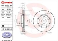 BREMBO Bremsscheiben COATED DISC LINE 09.B520.11 Scheibenbremsen,Bremsscheibe TOYOTA,LEXUS,RAV 4 III ACA3_, ACE_, ALA3_, GSA3_, ZSA3_