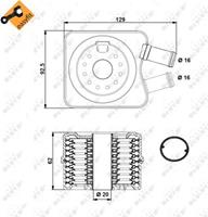 Oliekoeler, motorolie EASY FIT NRF, u.a. für VW, Audi, Seat, Skoda, Subaru