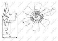 Koelventilatorwiel NRF, Spanning (Volt)12V, u.a. für VW, Audi, Seat