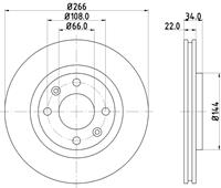 hellapagid Bremsscheibe 'PRO' | HELLA PAGID (8DD 355 108-351)
