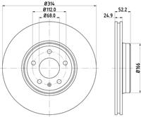 Hella - 2 Bremsscheiben vorne pagid für audi A4 Allroad B8