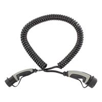 Laadkabel type 2 naar type 2 - coiled - 3 fase 16A - 4 meter