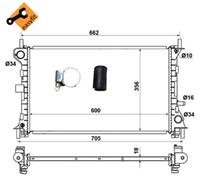 NRF Wasserkühler 509615 Kühler,Motorkühler FORD,FOCUS Kombi DNW,FOCUS DAW, DBW,FOCUS Stufenheck DFW