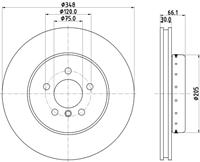 hellapagid PRO High Carbon HELLA PAGID, Remschijftype: Binnen geventileerd, u.a. für BMW