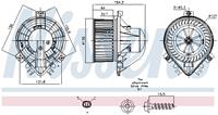 Interieurventilatie NISSENS, Diameter (mm)139mm, Spanning (Volt)12V, u.a. für Mini