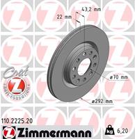 Zimmermann Bremsscheiben 110.2225.20 Scheibenbremsen,Bremsscheibe ALFA ROMEO,GIULIA 952_