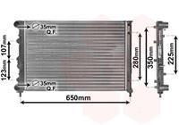 vanwezel Kühler, Motorkühlung Van Wezel 01002078