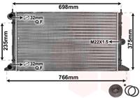 vanwezel Radiateur VAN WEZEL, u.a. für VW, Ford, Seat