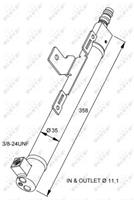 Droger, airconditioning NRF, Diameter (mm)35mm, u.a. für Volvo