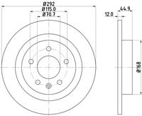 chevrolet Remschijf Gecoat 55057PRO 8DD355116601