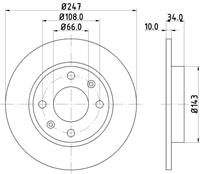 hellapagid Bremsscheibe 'PRO' | HELLA PAGID (8DD 355 100-841)