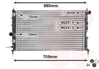 opel RADIATEUR BENZINE 1.6 / 1.8 / 2.0 AT met AIRCO 37002220