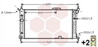 opel RADIATEUR BENZINE 1.4 / 1.6 / 1.8 AT met AIRCO 37002169