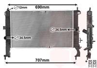 vanwezel Kühler, Motorkühlung Van Wezel 37002346