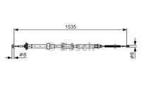 Seilzug, Feststellbremse links Bosch 1 987 482 394