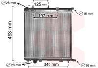 citroen RADIATEUR BENZINE 1.1 / 1.4 / 1.6 MT +/zonder AIRCO 09002188