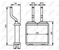 opel Kachelradiateur, interieurverwarming 52103