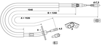 Volkswagen Handremkabel