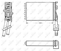 Kachelradiateur, interieurverwarming NRF, u.a. für Renault