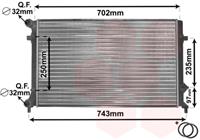 vanwezel VAN WEZEL Wasserkühler 58002204 Kühler,Motorkühler VW,AUDI,SKODA,GOLF V 1K1,TOURAN 1T1, 1T2,GOLF VI 5K1,PASSAT Variant 3C5,GOLF PLUS 5M1, 521