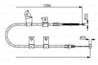 Seilzug, Feststellbremse links Bosch 1 987 482 082