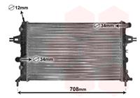 opel RADIATEUR BENZINE 1.4 / 1.6 / 1.8 AT met AIRCO 37002254