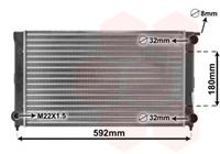 VAN WEZEL Wasserkühler 58002045 Kühler,Motorkühler VW,SEAT,GOLF II 19E, 1G1,GOLF I Cabriolet 155,SCIROCCO 53B,GOLF I 17,JETTA II 19E, 1G2, 165