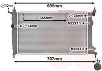 opel RADIATEUR BENZINE 1.6 / 1.8 / 2.0 MT met AIRCO