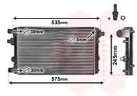 vanwezel Kühler, Motorkühlung Van Wezel 17002239