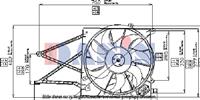 Koelventilatorwiel AKS Dasis, Diameter (mm)390mm, Spanning (Volt)12V, u.a. für Opel