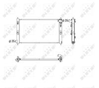 NRF Wasserkühler 53593 Kühler,Motorkühler PEUGEOT,CITROËN,MITSUBISHI,4007 GP_,C-CROSSER EP_,C-CROSSER ENTERPRISE,ASX GA_W_,OUTLANDER XL II CW_W