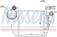 Intercooler, inlaatluchtkoeler NISSENS, u.a. für Audi, VW, Seat, Skoda