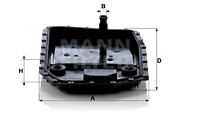 Hydraulische filter, automatische transmissie MANN-FILTER, u.a. für BMW